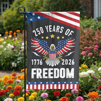 250 Years of Freedom Garden Flag | USA Semiquincentennial Patriotic Eagle Decor | Weather-Resistant Premium Polyester | 1776-2026 Commemorative Gift