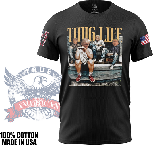 Thug Life 2 - Donald Trump, Patriotic, Meme T Shirt, Made in USA, 100% Cotton