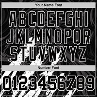 Custom Black White Splash Round Neck Sublimation Basketball Set Jersey