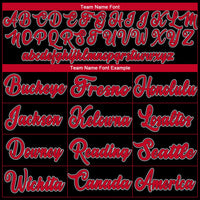 Custom Basketball Jersey - Black Red-White Authentic Throwback
