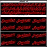 Custom Black Red Authentic Baseball Jersey