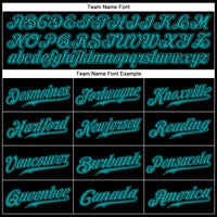 Custom Black Teal Authentic Baseball Jersey