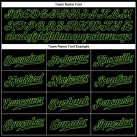 Custom Black Black-Neon Green Authentic Baseball Jersey