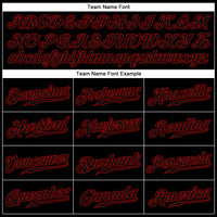 Custom Black Black-Red Authentic Baseball Jersey