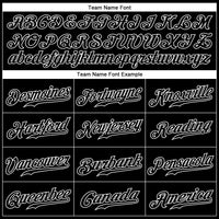 Custom Black White Pinstripe Black-White Authentic Baseball Jersey