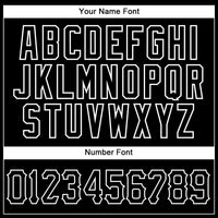 Custom Black White Pinstripe Black-White Authentic Baseball Jersey
