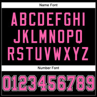 Custom Football Jersey - Black Pink-White Mesh Authentic