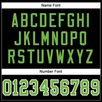 Custom Football Jersey - Black Neon Green-White Mesh Authentic