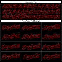 Custom Black Black-Red Authentic Sleeveless Baseball Jersey