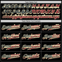 Custom Black Cream Pinstripe Vintage USA Flag-Cream Authentic Baseball Jersey