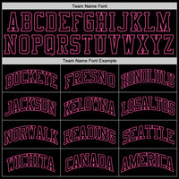 Custom Black Black-Pink Authentic Throwback Basketball Jersey