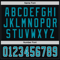 Custom Black Teal-White Hockey Jersey
