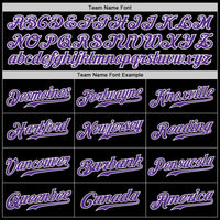 Custom Black Purple-White Authentic Baseball Jersey