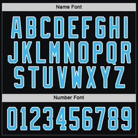 Custom Hockey Jersey - Black Sky Blue-White
