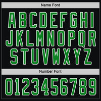 Custom Black Grass Green-White Hockey Jersey
