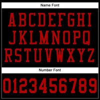 Custom Black Red Mesh Authentic Football Jersey