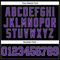 Custom Black Purple-Gray Authentic Throwback Basketball Jersey