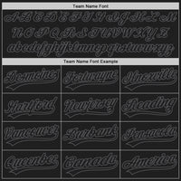 Custom Black Black-Steel Gray Authentic Baseball Jersey