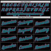 Custom Black Pink-Teal Authentic Baseball Jersey