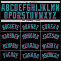 Custom Black Pink-Teal Authentic Baseball Jersey