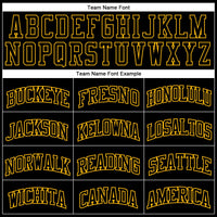 Custom Black Gold Pinstripe Black-Gold Authentic Basketball Jersey