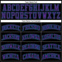 Custom Black Teal Pinstripe Purple-Teal Authentic Basketball Jersey