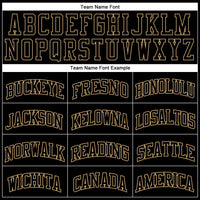 Custom Black Old Gold Pinstripe Black-Old Gold Authentic Basketball Jersey
