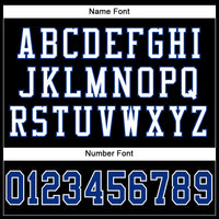 Custom Black Royal-White Mesh Authentic Football Jersey