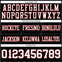 Custom Black White-Red Authentic Football Jersey