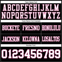 Custom Black White-Pink Authentic Football Jersey