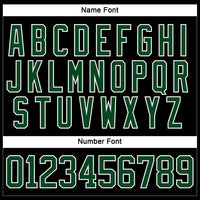 Custom Black Green-White Hockey Jersey