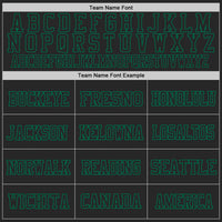 Custom Black Kelly Green Mesh Authentic Football Jersey