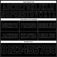 Custom Black Steel Gray Authentic Football Jersey