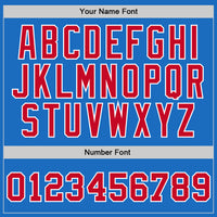 Custom Blue Red-White Authentic Throwback Basketball Jersey