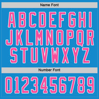 Custom Blue Pink-White Hockey Jersey