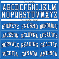 Custom Blue White-Navy Authentic Throwback Basketball Jersey
