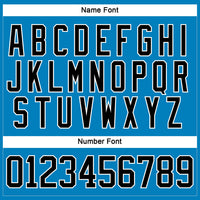 Custom Blue Black-White Hockey Lace Neck Jersey