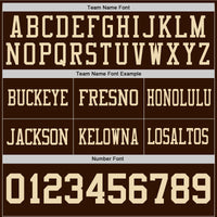 Custom Brown Cream Authentic Football Jersey