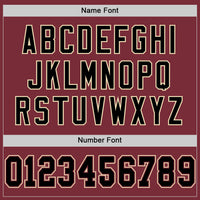 Custom Burgundy Black-Cream Mesh Authentic Football Jersey