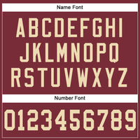 Custom Burgundy Cream Mesh Authentic Football Jersey