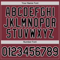Custom Burgundy Black-White Authentic Baseball Jersey