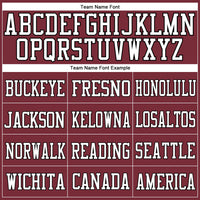 Custom Burgundy White-Black Mesh Authentic Football Jersey