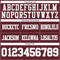 Custom Burgundy White-Gray Authentic Football Jersey