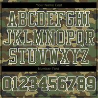 Custom Camo Olive-White Round Neck Sublimation Salute To Service Basketball Uniform Jersey