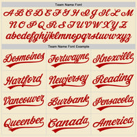 Custom Baseball Jersey - Cream Red-White Authentic Throwback