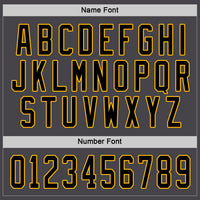 Custom Hockey Jersey - Steel Gray Black-Gold