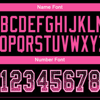 Custom Black Pink-White Drift Fashion Football Jersey