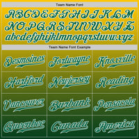 Custom Yellow Kelly Green-White Authentic Fade Fashion Baseball Jersey