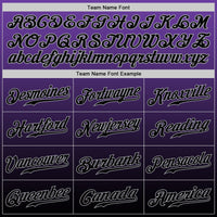 Custom Purple Black-Gray Authentic Fade Fashion Baseball Jersey