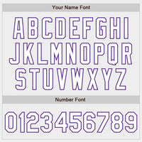 Custom White White-Purple Authentic Fade Fashion Baseball Jersey